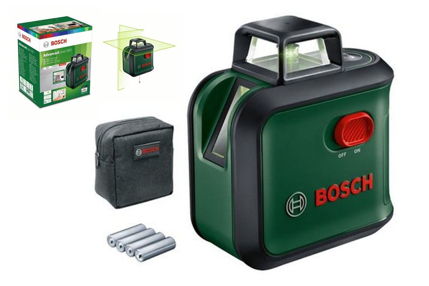 Krížový čiarový laser  Bosch AdvancedLevel 360