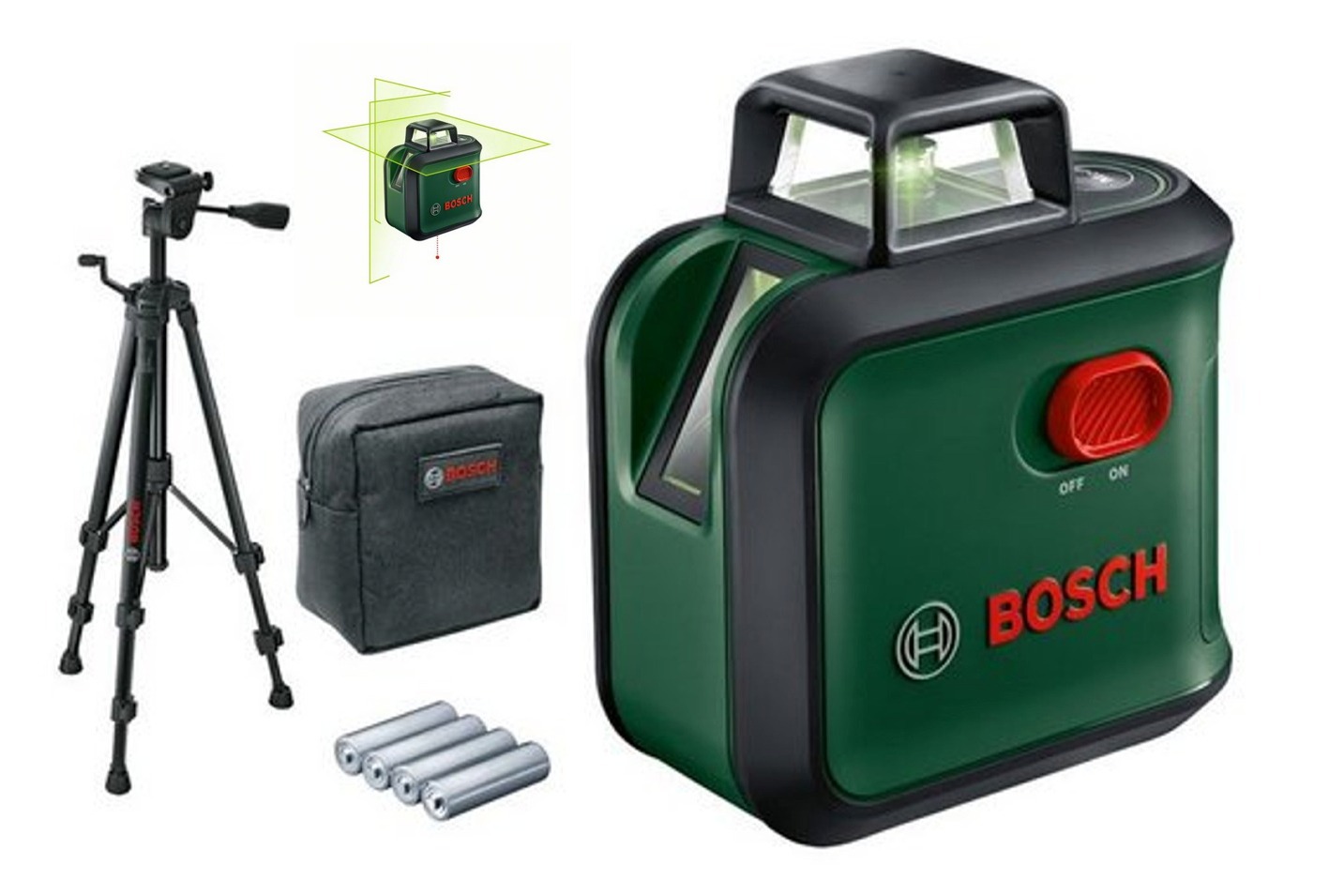 Krížový čiarový laser  Bosch AdvancedLevel 360 Set