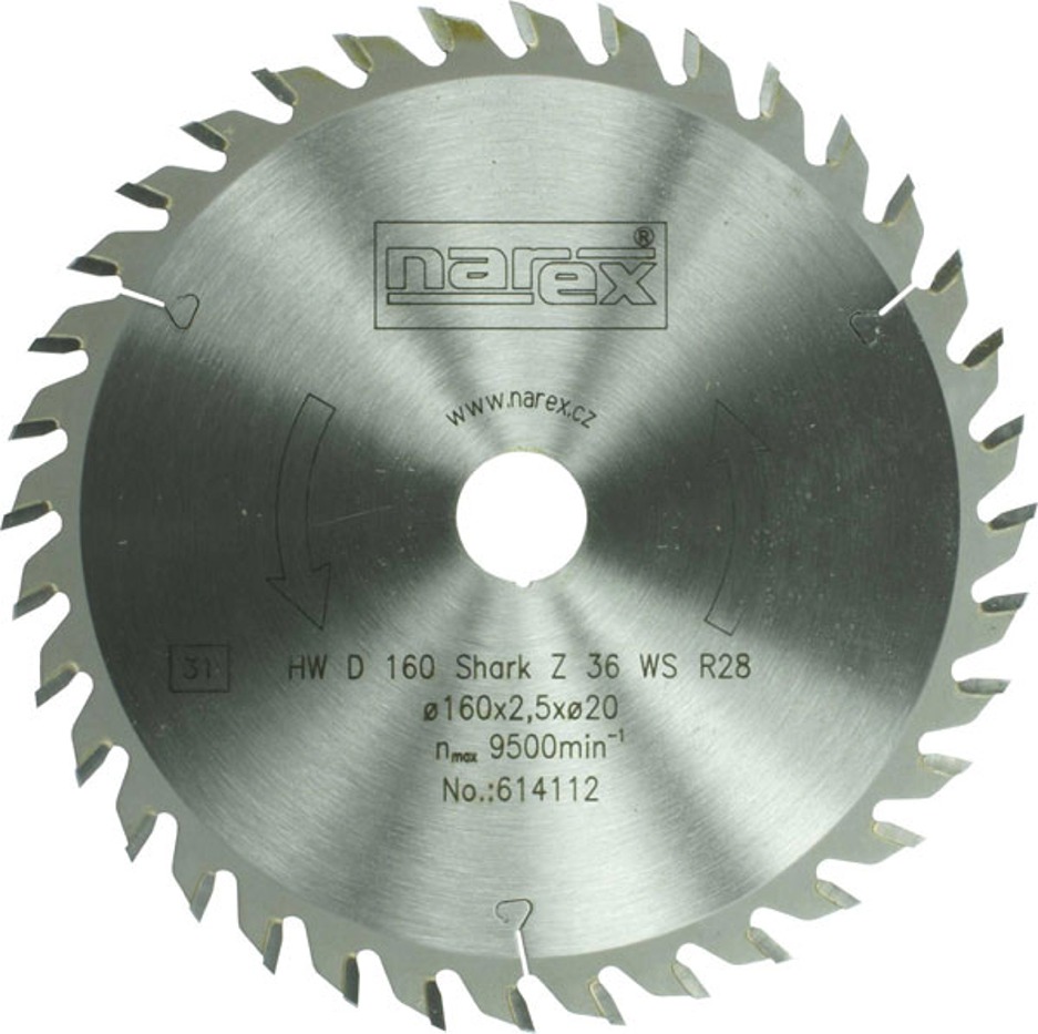 Pilový kotúč Narex 160×2.2×20 36WZ - Shark 00614112