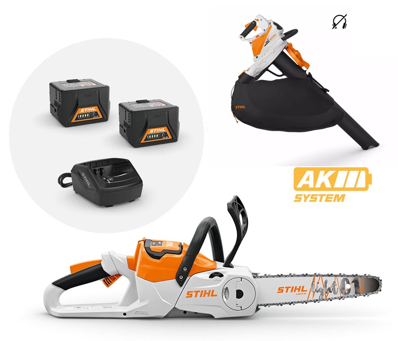 STIHL Set MSA  70 C-B -AKU reťazová píla+AKU vysávač SHA 56/2xAK 30