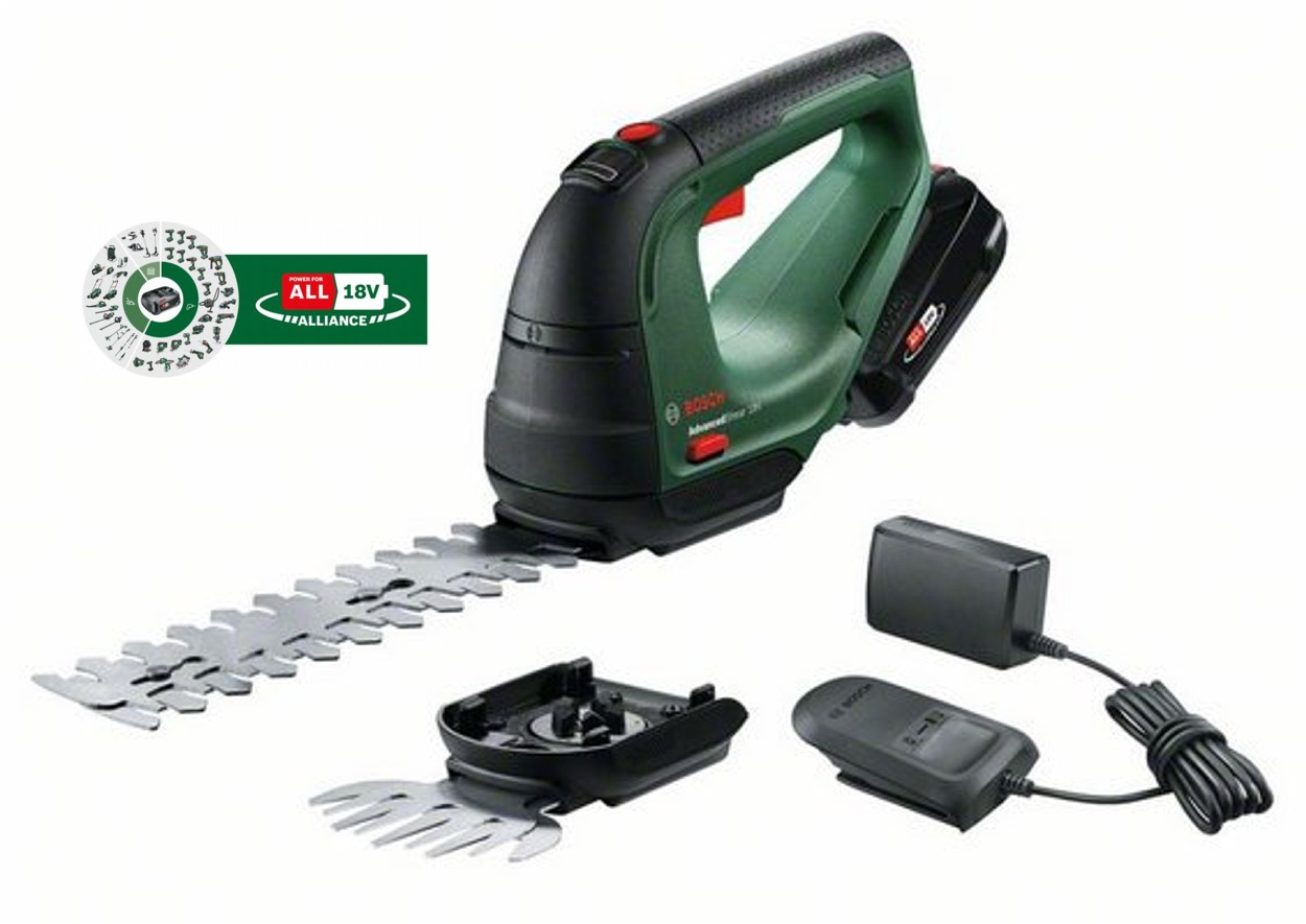 AKU nožnice na kríky i trávu Bosch AdvancedShear 18V-10/1x2,0Ah