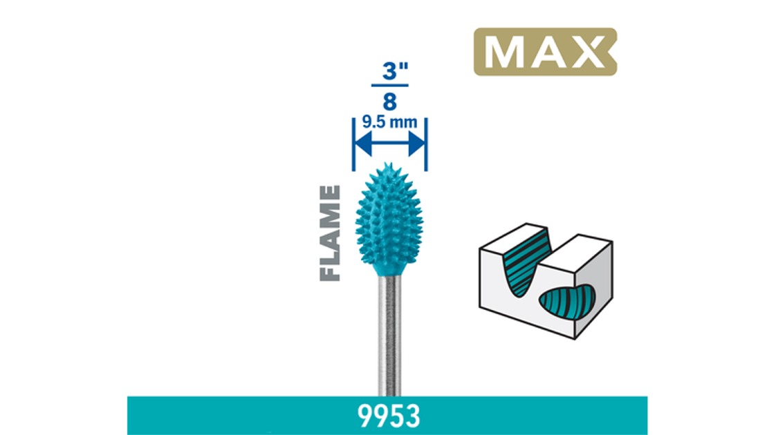 Rezací bit Power Carving bit DREMEL® MAX 9953 Flame