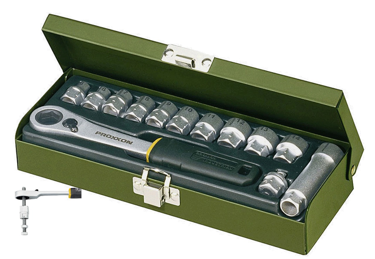 PROXXON 23602 13-dielna špeciálna  1/4" sada  5,5-14mm